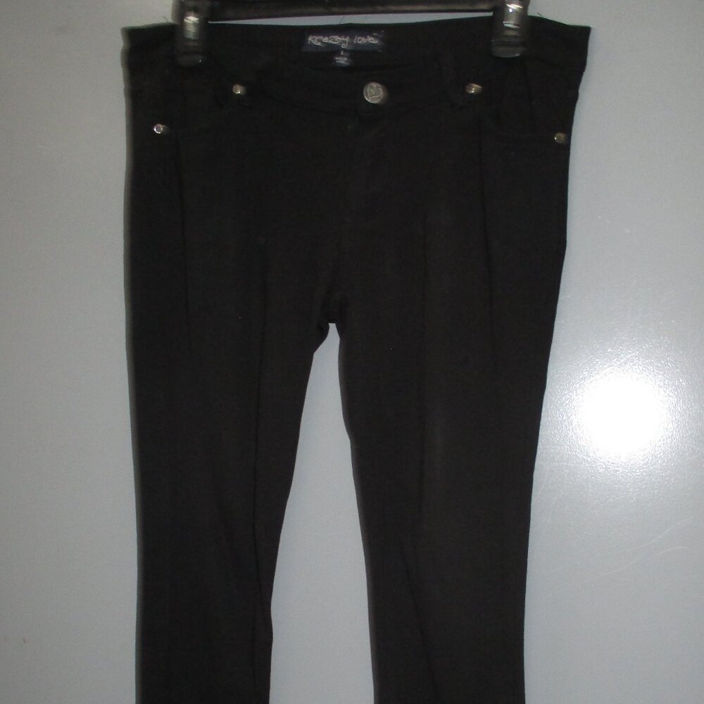 Krazy Love Women's Pants Size S Black Rayon Blend Skinny Leg Women's pants